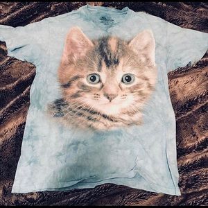 The Mountain Mint Tie Dye Cat Tee, Large